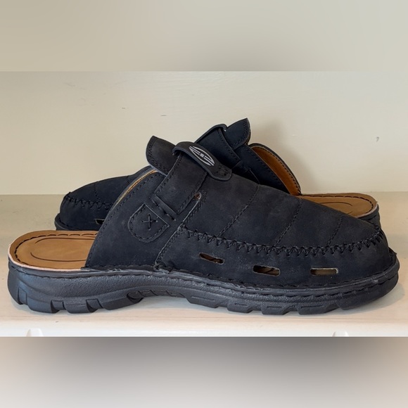 JEBUKTXE Men’s Leather Slip On Clogs Sandals Size 10.5 - Picture 8 of 11